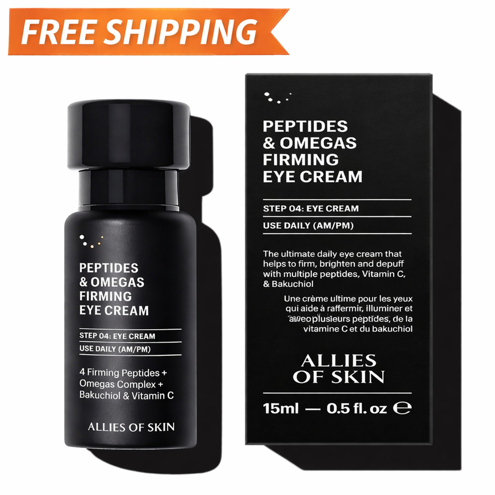 Allies of Skin Peptides & Omegas Firming Eye Cream 15ml Anti Aging NEW